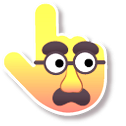 Cursoji - Disguised Face Yellow Hand Cursor 