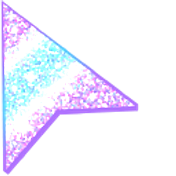 Custom Arrow Cursor Glitter White Purple Blue Arrow Cursor