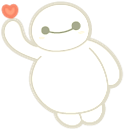 Cute Big Hero 6 Baymax and Heart White Arrow Cursor