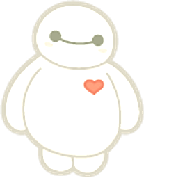 Cute Big Hero 6 Baymax and Heart White Hand Cursor