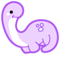 Cute Dino Brachiosaurus Purple Arrow Cursor