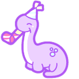 Cute Dino Brachiosaurus Purple Hand Cursor