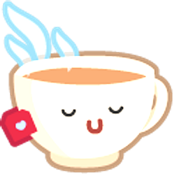 Cute Dino with Cup of Tea Arrow Cursor