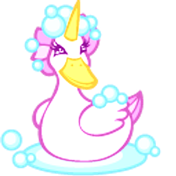 Cute Duck Unicorn Bath Purple Hand Cursor