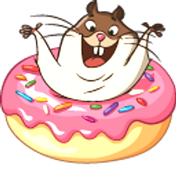 Cute Hamster with Donut Hand Cursor