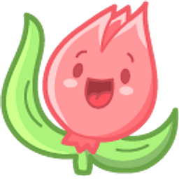 Cute Happy Tulip Pink Arrow Cursor