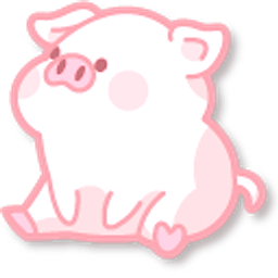 Cute Melancholic Pig Pink Arrow Cursor