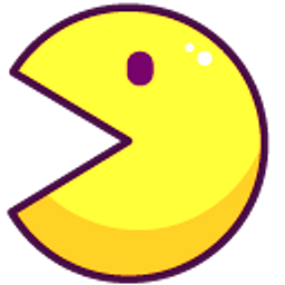 Cute Pac-Man and Ghosts Yellow Hand Cursor