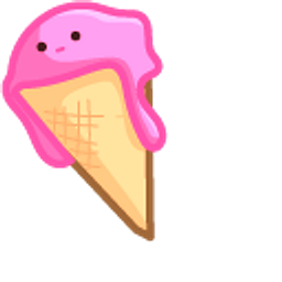 Cute Pink Ice Cream Hand Cursor