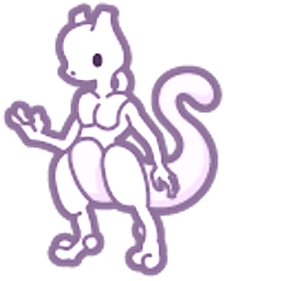Cute Pokemon Mew and Mewtwo Purple Hand Cursor