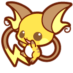 Cute Pokemon Raichu Orange Hand Cursor