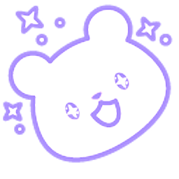 Cute Purple Polar Bear Happy Arrow Cursor