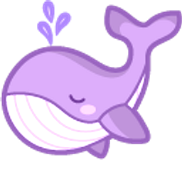 Cute Purple Whale Hand Cursor