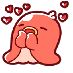 Cute Red Octopus Sausage Red Hand Cursor