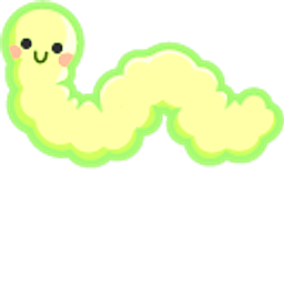 Cute Worm and Apple Caterpillar Green Arrow Cursor
