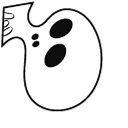 Danny Phantom Sam Manson and Skull White Logo Arrow Cursor