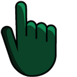 Dark Green Hand Cursor