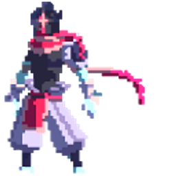 Dead Cells Drifter Outfit Grey Purple Hand Cursor