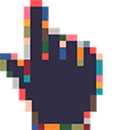 Deep Autumn Pixel Hand Cursor