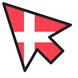 Denmark Flag Arrow Cursor