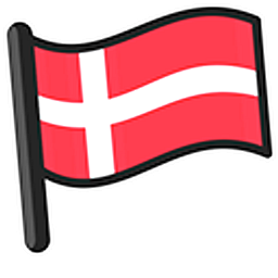 Denmark Flag Hand Cursor