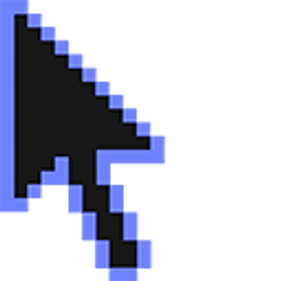 Dodger Blue Pixel Arrow Cursor