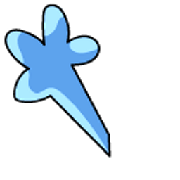 Dog Man Curly Blue Arrow Cursor