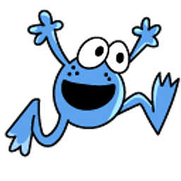 Dog Man Curly Blue Hand Cursor