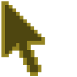 Drab Dark Brown Pixel Arrow Cursor