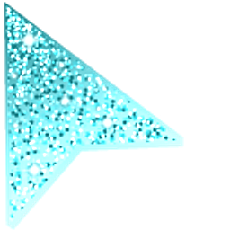 Electric Blue Glitter Arrow Cursor