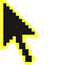 Electric Lime Pixel Arrow Cursor