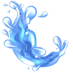 Element of Water Blue Splash Arrow Cursor