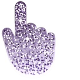 English Violet Glitter Hand Cursor