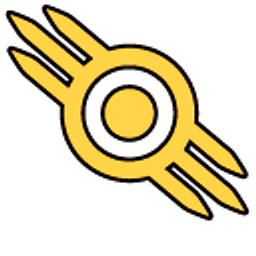 Fallout Vault Boy and Vault-Tec Logo Orange Gold Arrow Cursor