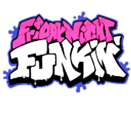 Fiday Night Funkin' Game Logo and Mike Pink White Hand Cursor