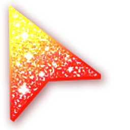 Fire Flame Glitter Red Orange Arrow Cursor