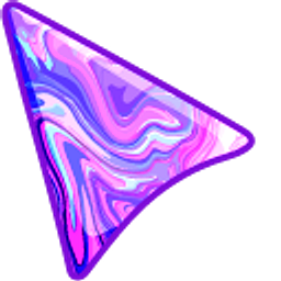 Fluid Blue Pink Art Arrow Cursor