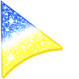 Freedom Blue Energizing Yellow Glitter Arrow Cursor