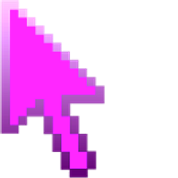 Fuchsia Pixel Arrow Cursor