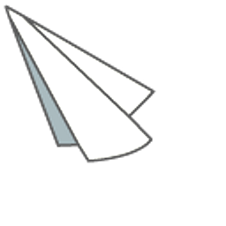 Fundamental Paper Zip and Paper Plane Gray Arrow Cursor