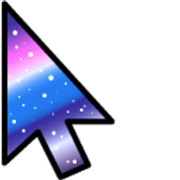 Galaxy Gradient Blue Purple Arrow Cursor