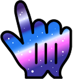 Galaxy Gradient Purple Blue Hand Cursor