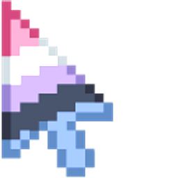 Gender Fluid Pixel Arrow Cursor