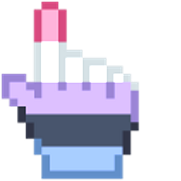 Gender Fluid Pixel Hand Cursor