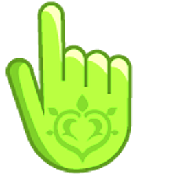 Genshin Impact Dendro on Green Background Hand Cursor