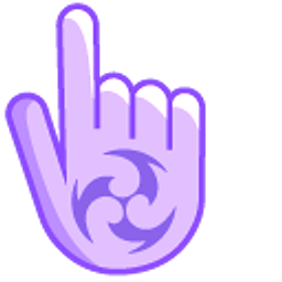 Genshin Impact Electro on Purple Background Hand Cursor