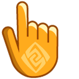 Genshin Impact Geo on Light Brown Background Hand Cursor