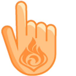 Genshin Impact Pyro on Orange Background Hand Cursor