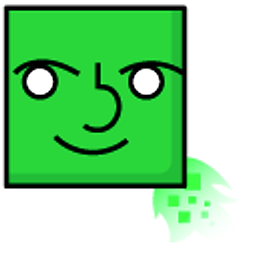 Geometry Dash Cube 62 and Ball 9 Green Arrow Cursor