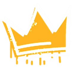 Graffiti Crown and Star Orange Hand Cursor